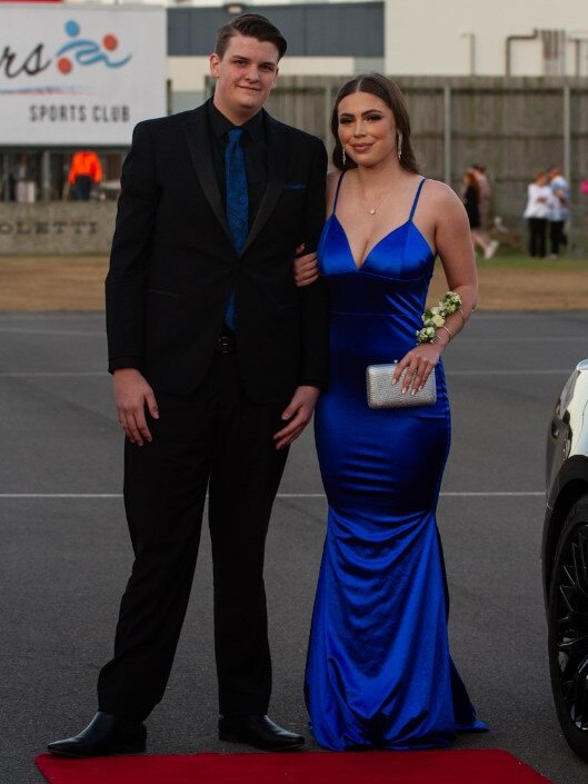 Sienna Maher and Hamish Rasmussen at the 2023 Bundaberg State High School Formal.