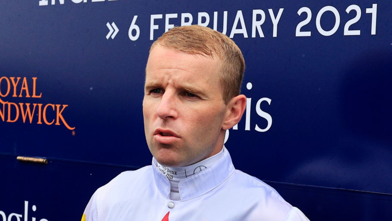 SYDNEY, AUSTRALIA - FEBRUARY 06: Tommy Berry on Written Beauty returns to scale after winning race 3 the Heineken Handicap during Sydney Racing at Royal Randwick Racecourse on February 06, 2021 in Sydney, Australia. (Photo by Mark Evans/Getty Images)