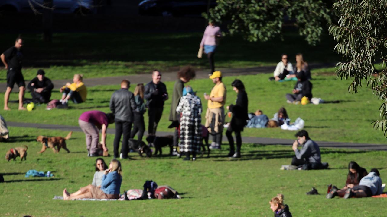 Picnics will be allowed in groups of five outside hotspots from September 13 – provided everyone is vaccinated. Picture: NCA NewsWire / Nicholas Eagar