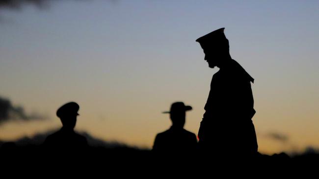 Anzac Day Dawn Service. Picture: Patrick Gee