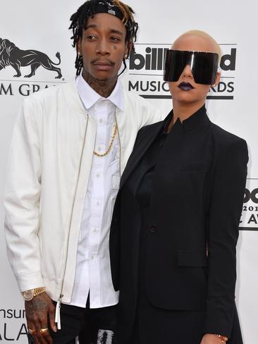 Rapper Wiz Khalifa and model Amber Rose attend the 2014 Billboard Music Awards. Picture: Getty