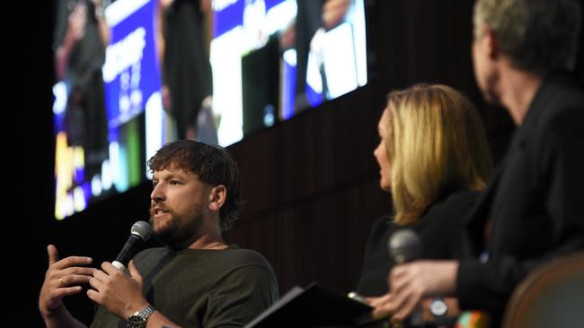 Dylan Alcott spoke at the conference on Tuesday. Picture: NCA NewsWire / Andrew Henshaw