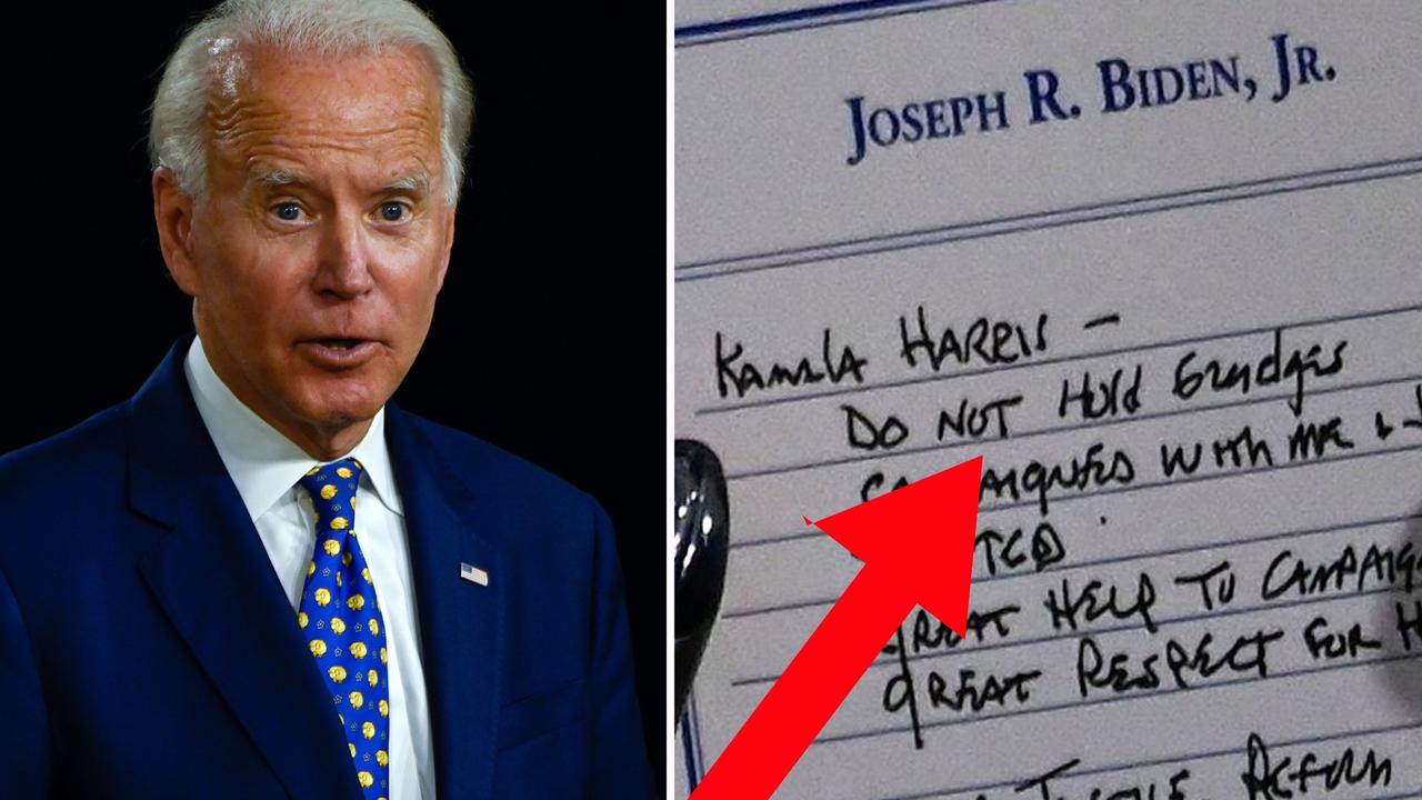 Joe Biden speech notes show Kamala Harris talking points amid VP