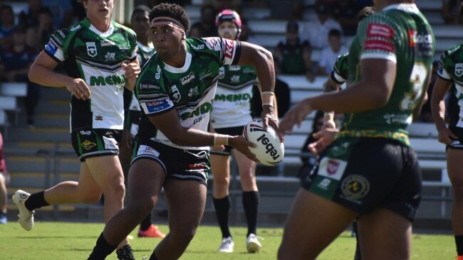 The Townsville Blackhawks skipper Shibasakiunloads the ball.