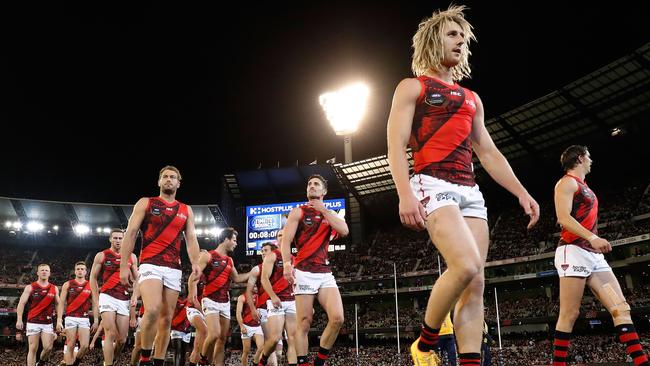 The scoreline said 15 points but the Bombers were well beaten across the ground. Picture: Getty