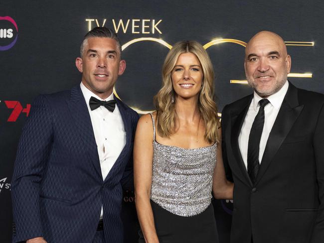 SYDNEY, AUSTRALIA - NewsWirePhotos -Sunday, 18 August 2024:LOGIE AWARDSBraith Anasta, Lara Pitt and pose for a photo on the red carpet at the TV Week Logie Awards, The Star Sydney.Picture:NewsWire/ Monique Harmer