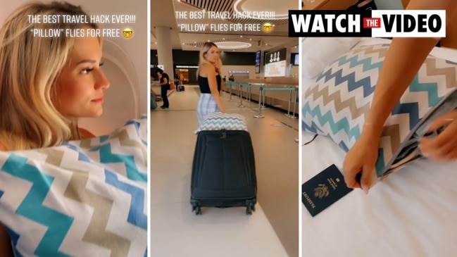 Woman reveals travel hack for packing with an airplane pillow: 'I