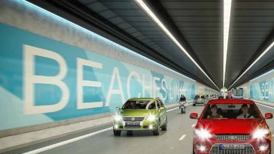 An artist's impression of the proposed Beaches Link tunnel between Balgowlah and Seaforth, and the city. A NSW Parliamentary committee has recommended it be ditched. Picture: Transport for NSW