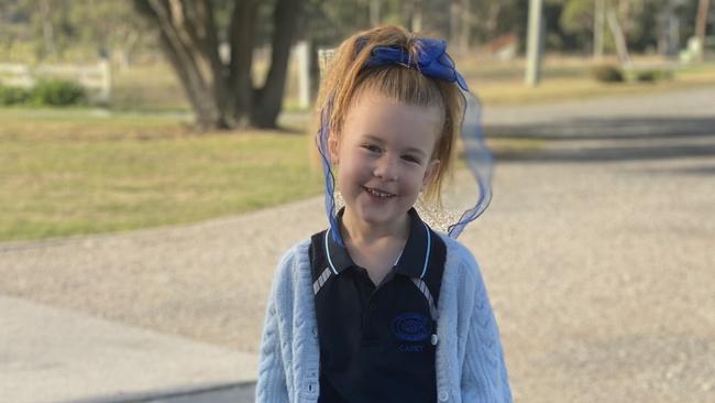 5 year old Indiana Fisher who is fighting ANE in Hobart.