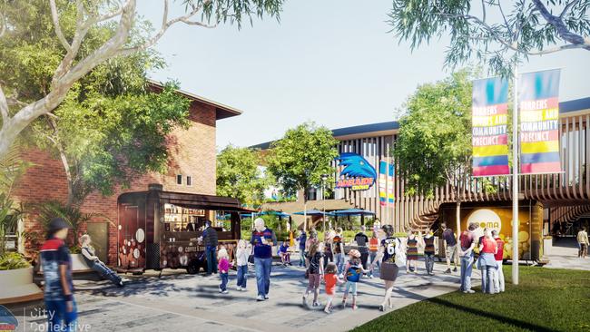 Adelaide Crows artist impressions of their new base at Thebarton Oval. Picture: City Collective