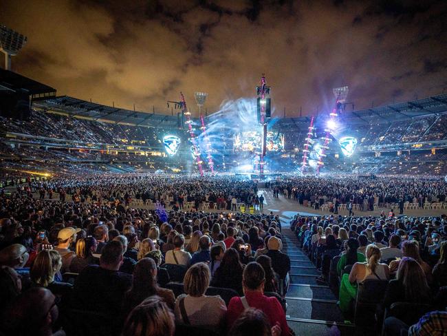 It was a packed crowd at the MCG. Picture: Jake Nowakowski