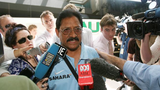 Chetan Chauhan during his stint as the Indian cricket team manager