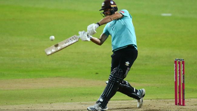 Will Jacks of Surrey bats during the T20 Vitality Blast Final between Surrey and Nottinghamshire at Edgbaston on October 04, 2020 in Birmingham, England. (Photo by Jordan Mansfield/Getty Images for Surrey CCC)