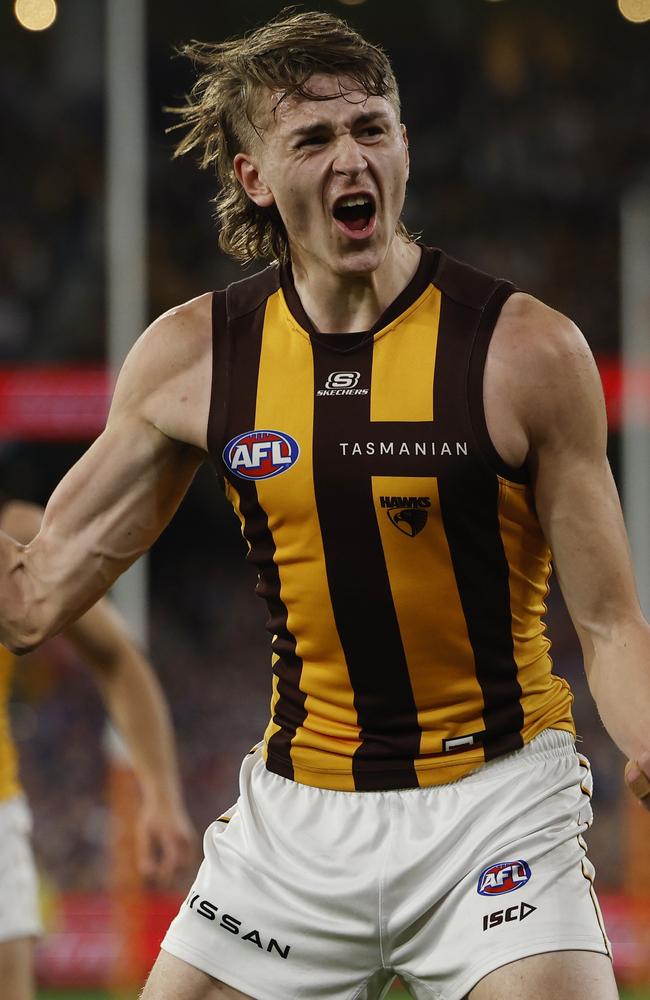 Calsher Dear is back for the Hawks. Picture: Michael Klein