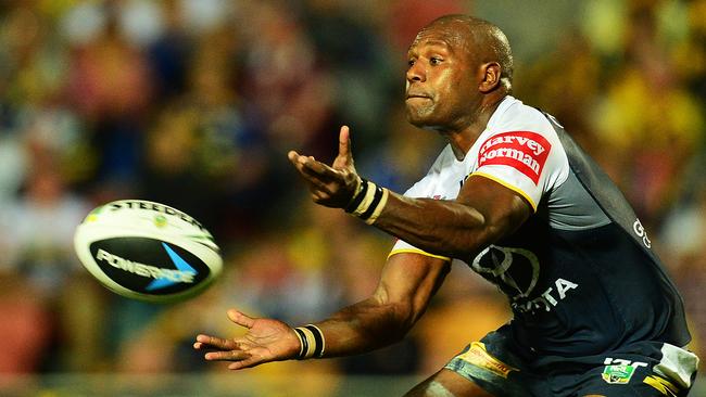 The North Queensland Cowboys v Manly Sea Eagles from 1300 Smiles Stadium Cowboys Robert Lui. . Picture: Zak Simmonds