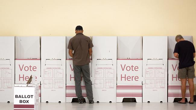 It looks like more people will be writing no than yes on October 14. Photographer: Ian Waldie/Bloomberg via Getty Images