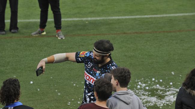 NRL Sharks v Titans at C.ex Stadium Coffs Harbour. Aaron Woods.