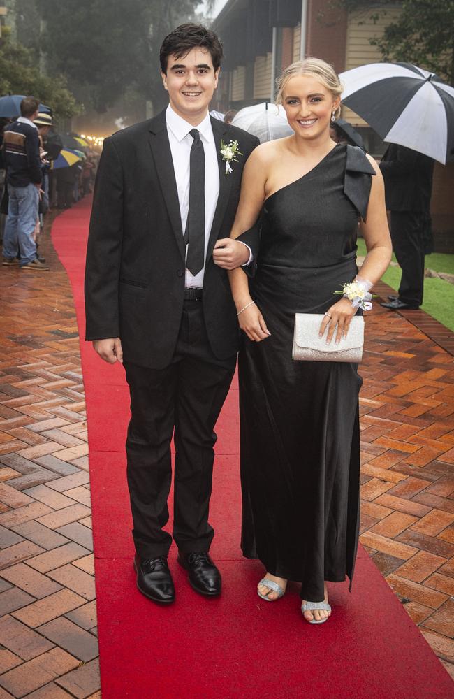 Cameron Mead partners Hannah Smith at Fairholme College formal, Wednesday, March 27, 2024. Picture: Kevin Farmer