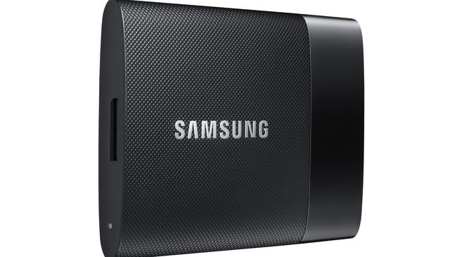 Tiny storage ... The Samsung Portable SSD T1 storage device weighs just 30g and is similar to a credit card in size.