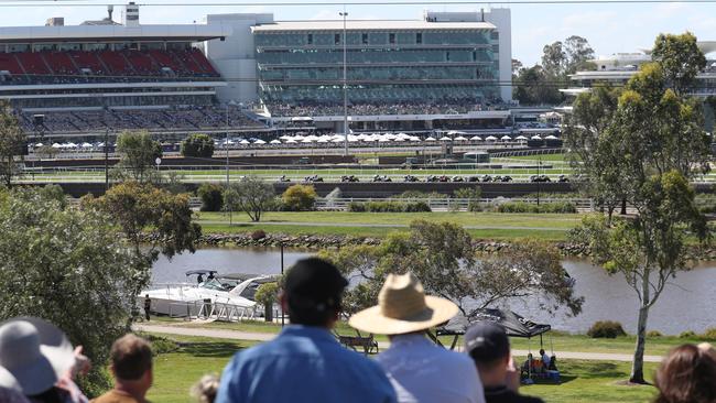 It was the perfect Spring day for the Melbourne Cup, with punters gathering in Footscray Park for a view of Flemington race course. NCA NewsWire / David Crosling