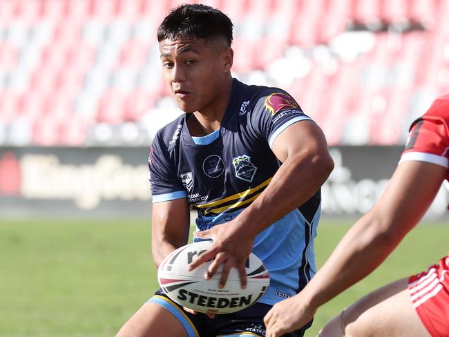 Mabel Park SHS 9 Ezra Leota, Mabel Park SHS vs Palm Beach Currumbin SHS, Langer Trophy, Greenslopes. Picture: Liam Kidston