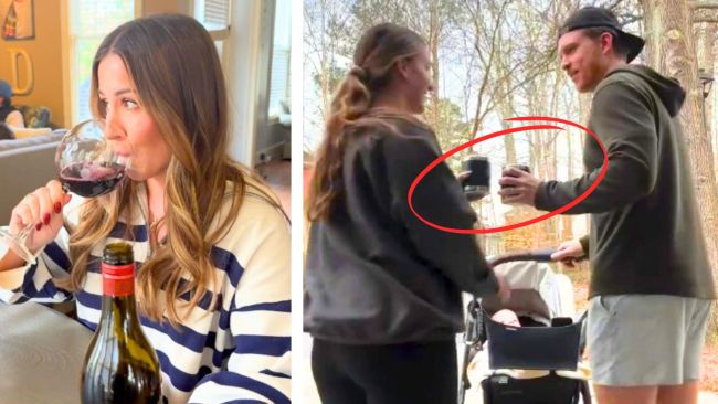 Couple goes on ‘Wine Walks’ with their baby and parents are alarmed/inspired