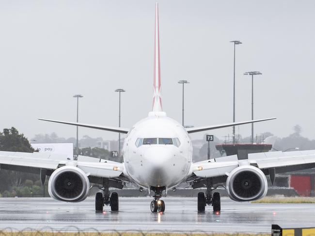 SYDNEY, AUSTRALIA - NewsWire Photos May 6, 2021: A Qantas aircraft taxiing at Sydney Airport.Picture: NCA NewsWire / James Gourley