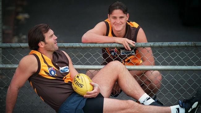 Jason Dunstall was Trent Croad’s childhood idol. The pair became teammates at Hawthorn.