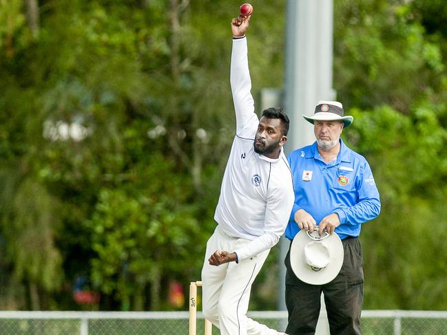 Broadbeach Robina’s Dhanushka Mitipolarachchi. Picture: Troy Jegers