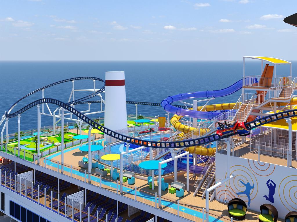 Carnival sets sail with firstever cruise with a roller coaster