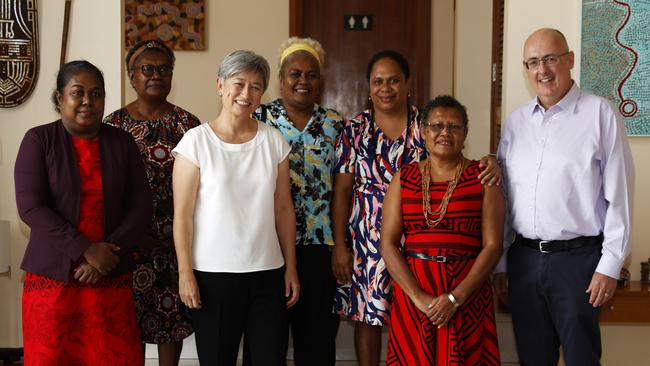 Penny Wong met with Solomon Island women leaders for lunch at the High Commissioner’s residence. Picture: Supplied