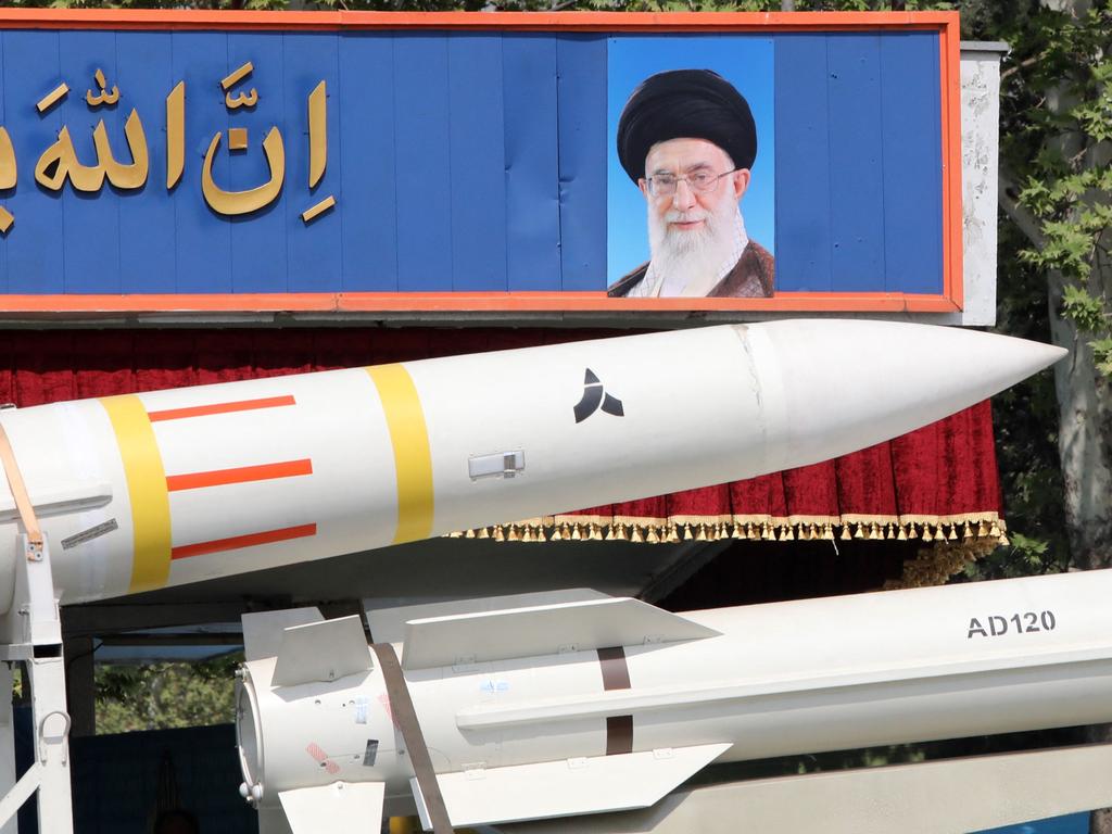 An Iranian military truck carries parts of a Sayad 4-B missile. Picture: Atta Kenare/AFP