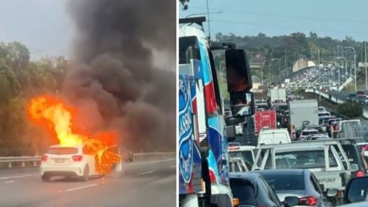 Huge delays, 17km traffic jam after fiery motorway crash