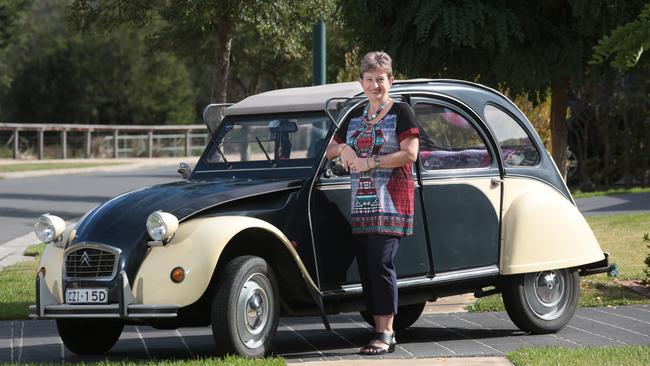 Harrington Park woman Nicky Weynen's classic French car broke down in Miller on Friday night after she ran out of petrol. Kindly strangers helped her by going to get fuel and they also gave her $60 after she told them she had no money.