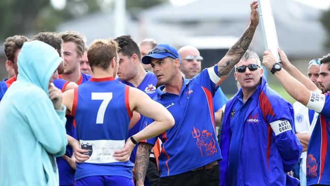 NFL footy: Mernda V Epping. Mernda coach. Picture: Kylie Else