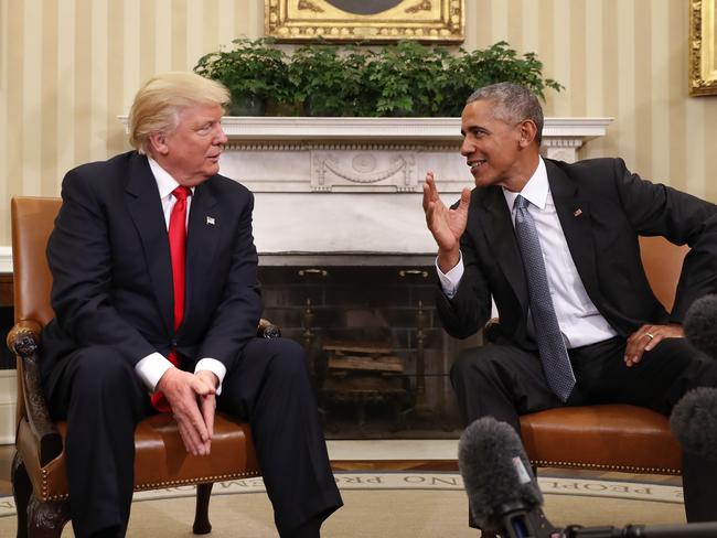 President Barack Obama meets with President-elect Donald Trump in the Oval Office of the White House in Washington, Thursday, Nov. 10, 2016. (AP Photo/Pablo Martinez Monsivais)
