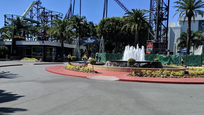 A quiet Movie World pictured earlier this week. Picture: Supplied.