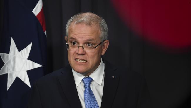 Scott Morrison is accusing Labor of delaying encryption bills in order to “play games in the parliament with national security.” Picture: AAP