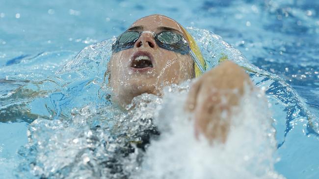 Champion Australian backstroker Kaylee McKeown on her way to winning the women's 200m backstroke final. Picture: Daniel Pockett/Getty Images
