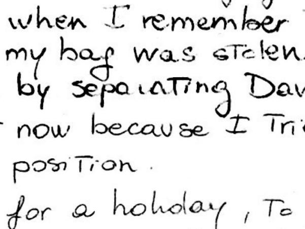 Sara Connor's letter presented to court in Bali