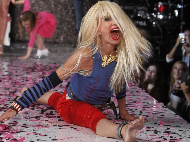 Designer Betsey Johnson knows a thing or two about flexibility. (AP Photo/Jason DeCrow)