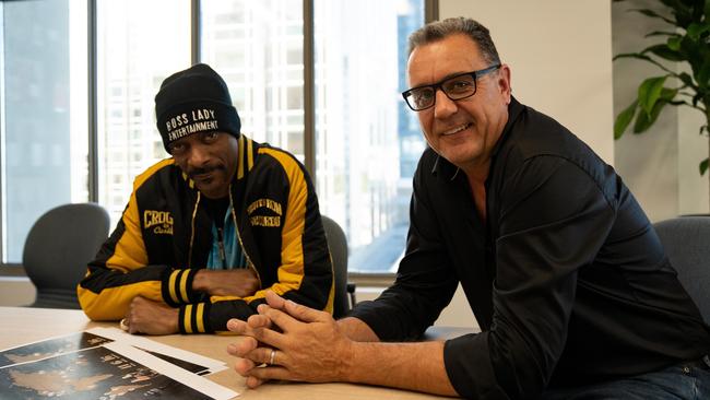 US rapper and brand ambassador for 19 Crimes Snoop Dogg meets with Treasury Wine Estates CEO Tim Ford.