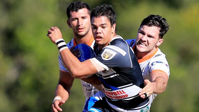 Brayden McGrady on the attack during Tweed’s win over Northern Pride. Picture: SMP Images