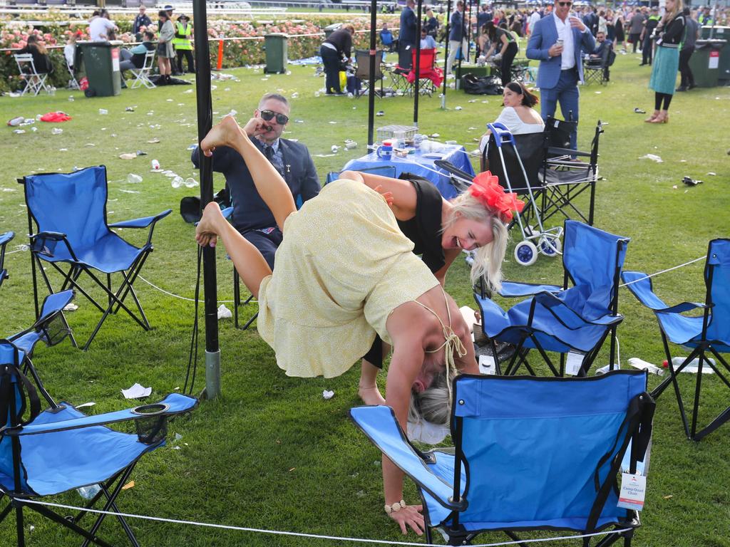 Whatever these ladies are doing was never going to be a good idea. Picture: Splash News