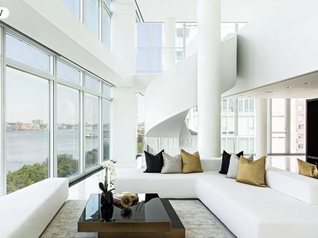 ‘Each floor has a terrace and is connected by a swirling staircase — a work of art in its own right and truly breathtaking’ according to the listing. Picture: Realtor.com