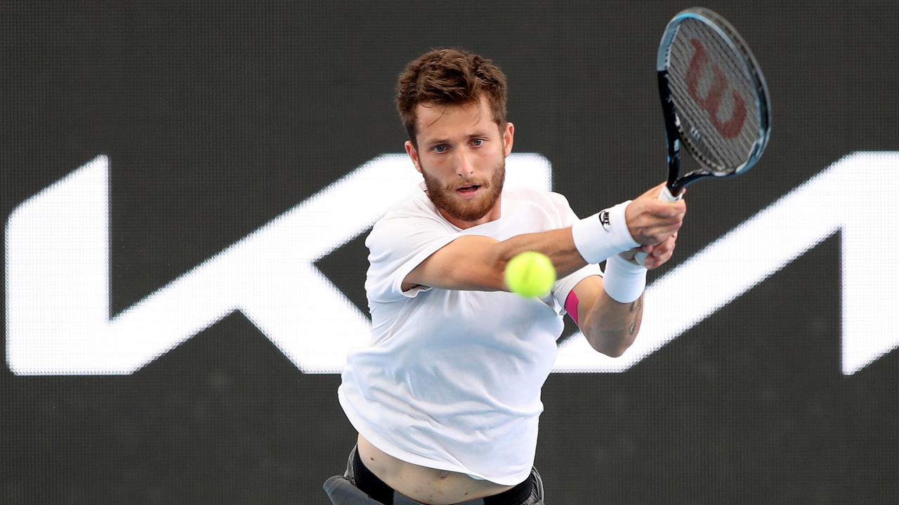 Corentin Moutet lost his all-French semi-final in Adelaide. Picture: Getty Images