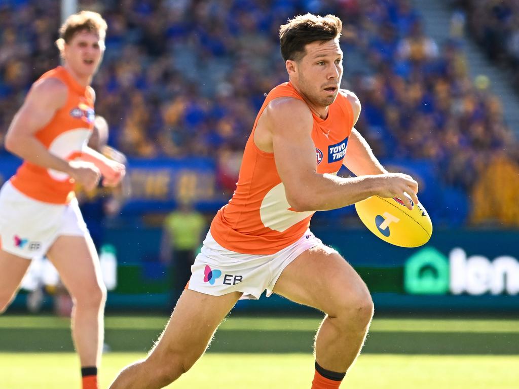 Toby Greene off to the races. Picture: Daniel Carson/AFL Photos via Getty Images