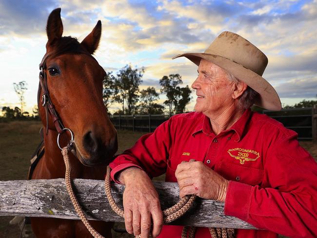 Bush SummitÃ. CATTLE: At 67 John Baker is still riding pretty high in the saddle and can handle whatever life on the land can throw at him. But declining cattle prices and a looming drought can make life tough on the land, pictured at his home property Booroondarra. Pics Adam Head