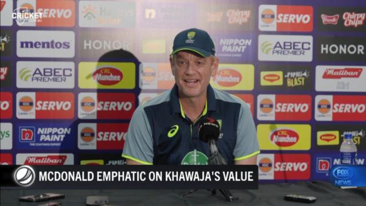 McDonald backs Khawaja to hold Test spot