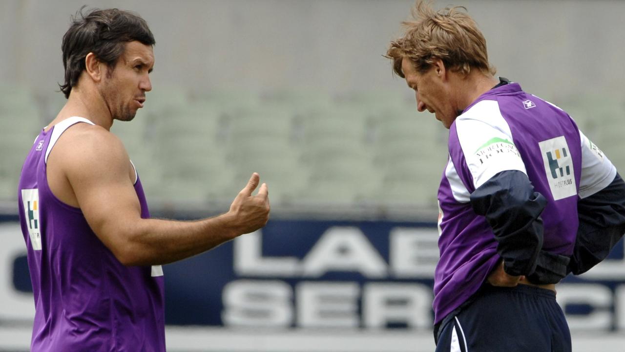 Matthew Johns working with Craig Bellamy in 2006.